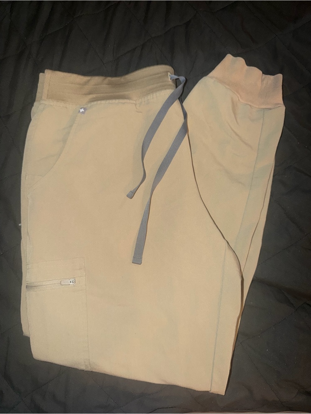 Figs Women's Tan Drawstring Jogger Scrubs
